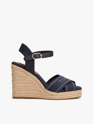 meerdere kleuren espadrille met sleehak voor dames - tommy hilfiger