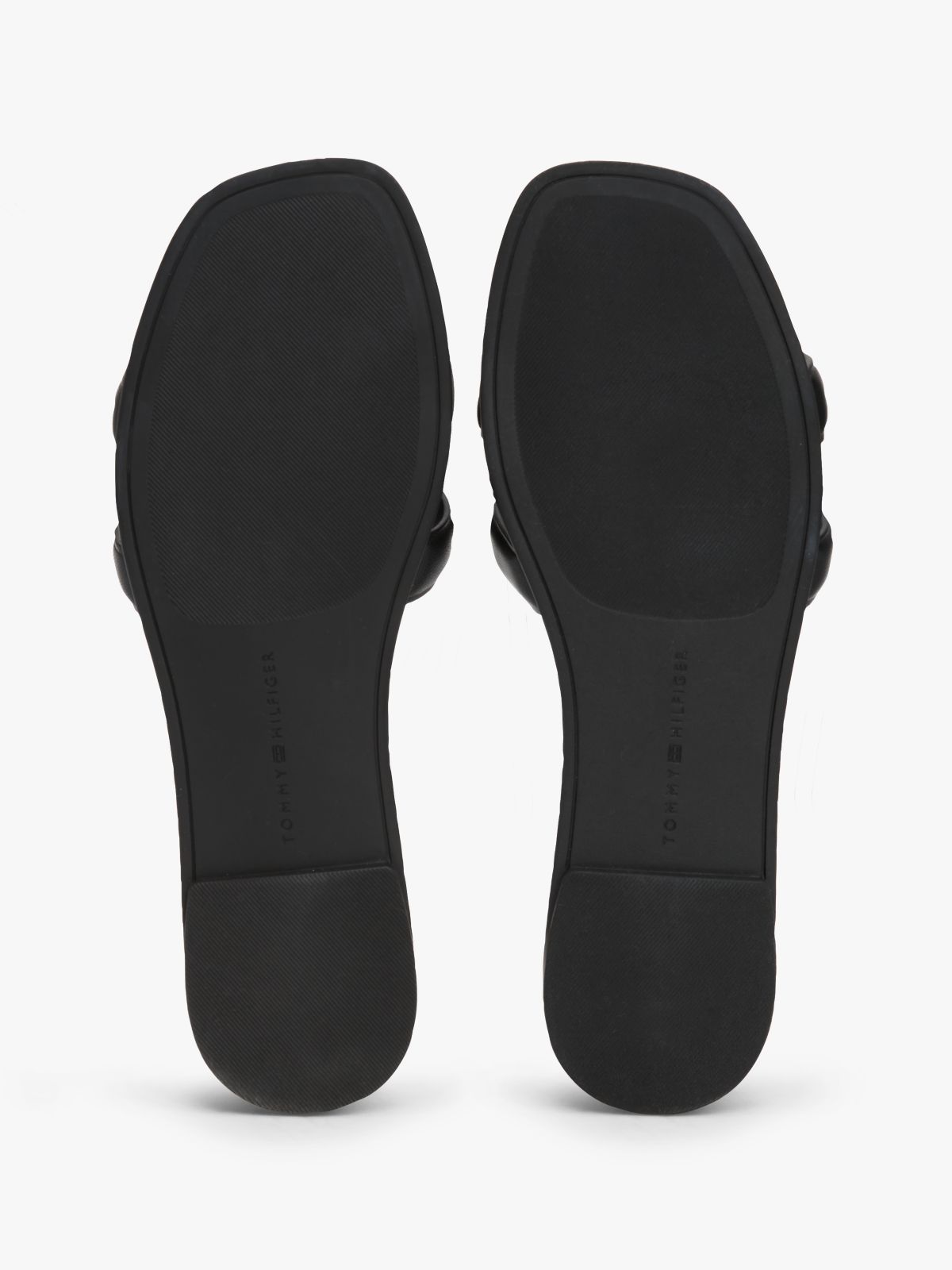 Leather TH Monogram Strap Mules — Black