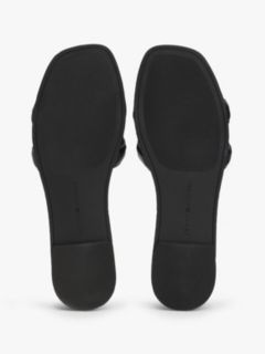 Leather TH Monogram Strap Mules — Black 5