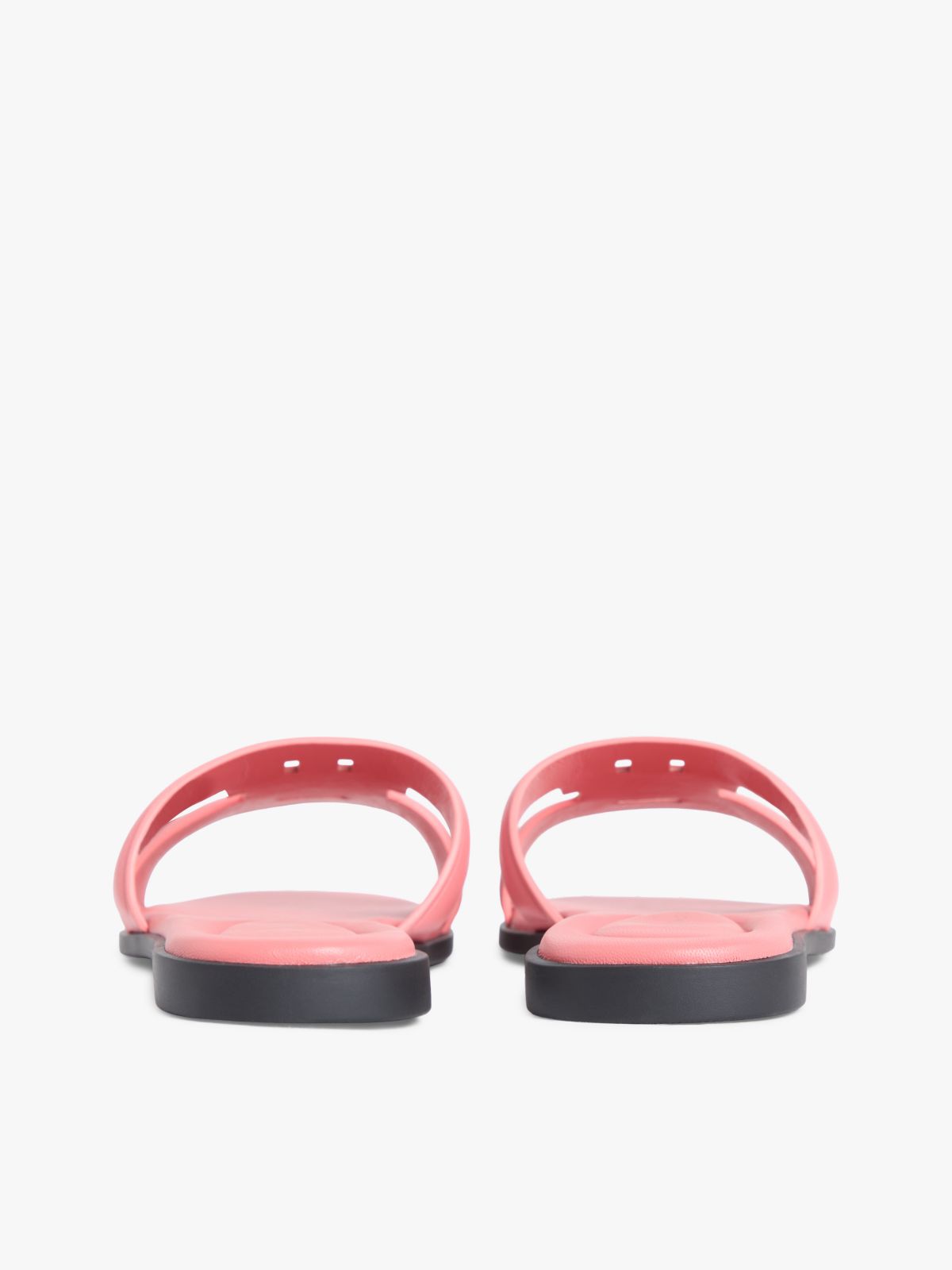 Leather TH Monogram Strap Mules — Pink