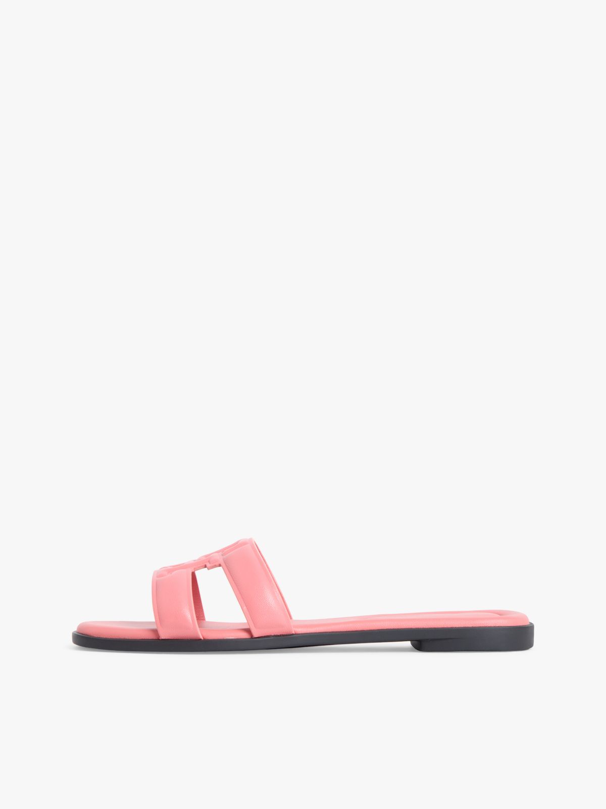 Leather TH Monogram Strap Mules — Pink