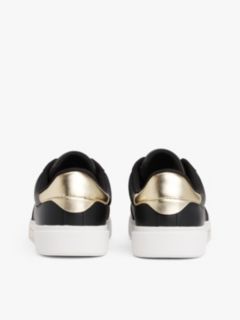 Leather Court Trainers — Black 4