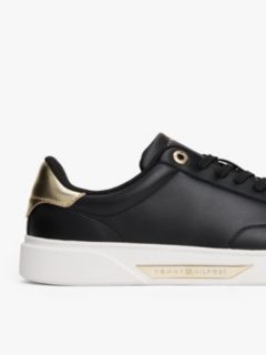 Leather Court Trainers — Black 6