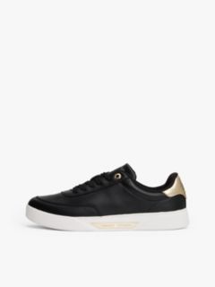 Leather Court Trainers — Black 7