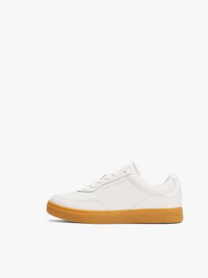 sneakers con suola preformata e logo impresso bianco da donne tommy hilfiger