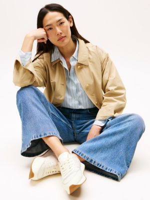 white leather th monogram colour-pop trainers for women tommy hilfiger