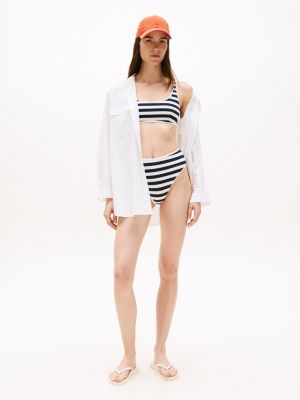 czarny japonki z teksturowanym logo dla kobiety - tommy hilfiger