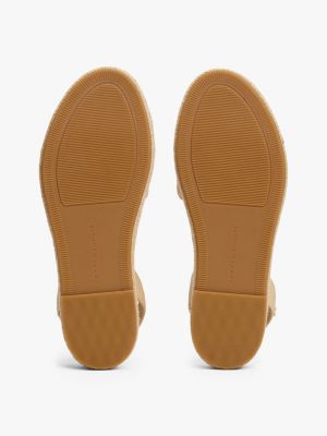 beige knit mesh platform espadrilles for women tommy hilfiger