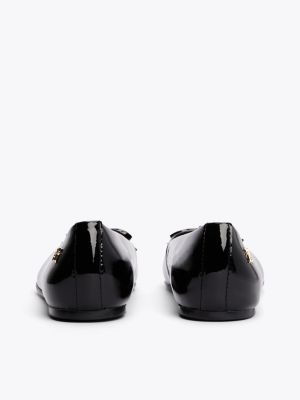 black patent leather bow ballerinas for women tommy hilfiger