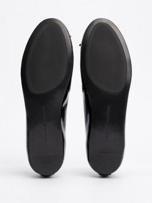 black patent leather bow ballerinas for women tommy hilfiger