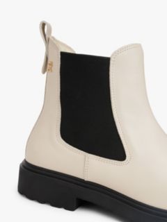 Lightweight Leather Cleat Chelsea Boots — Beige 6