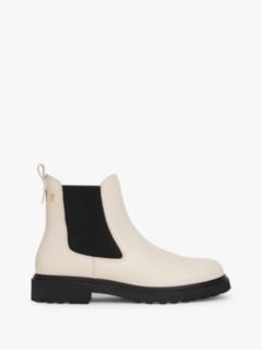 Lightweight Leather Cleat Chelsea Boots — Beige 1