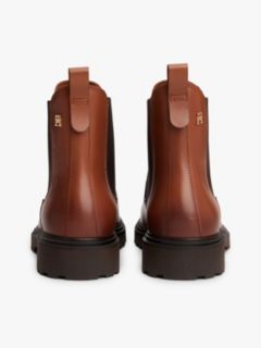 Lightweight Leather Cleat Chelsea Boots — Brown 4