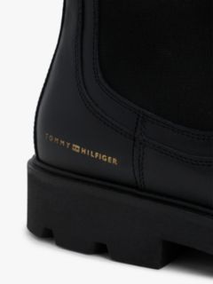 Leather Cleat Mid Chelsea Boots — Black 6