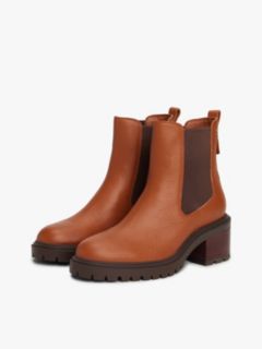 Leather Cleat Chelsea Boots — Brown 2
