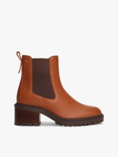 Leather Cleat Chelsea Boots — Brown 1