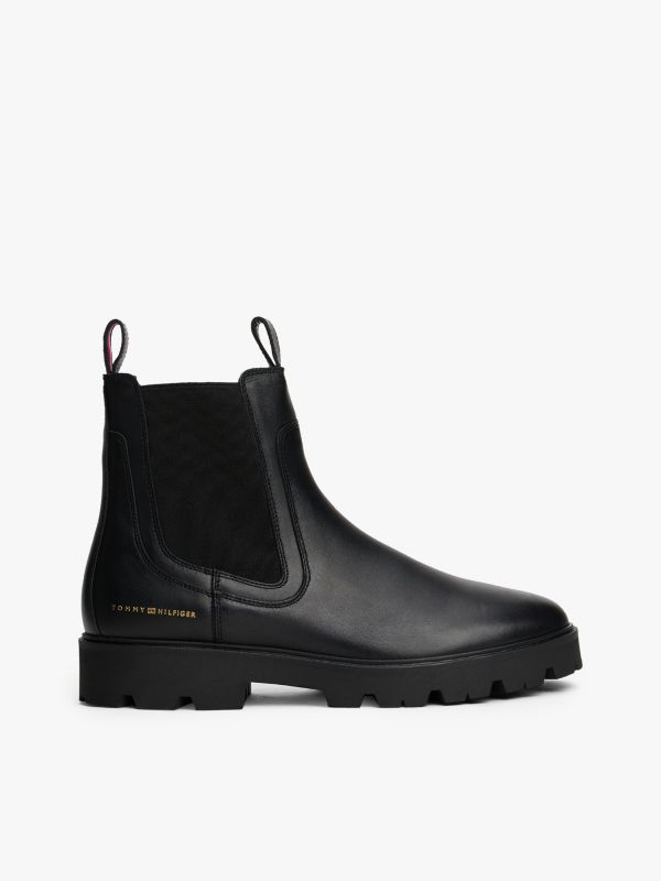 Leather Chelsea Boots — Black