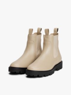 Leather Chelsea Boots — Beige 2