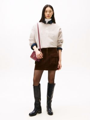 bottes cavalières hautes en cuir noir pour femmes tommy hilfiger