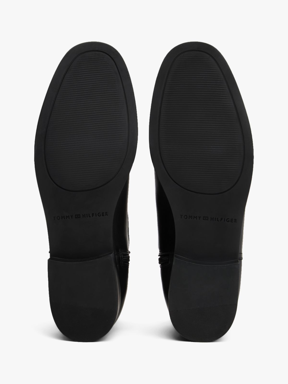 Leather Buckle Riding Boots — Black