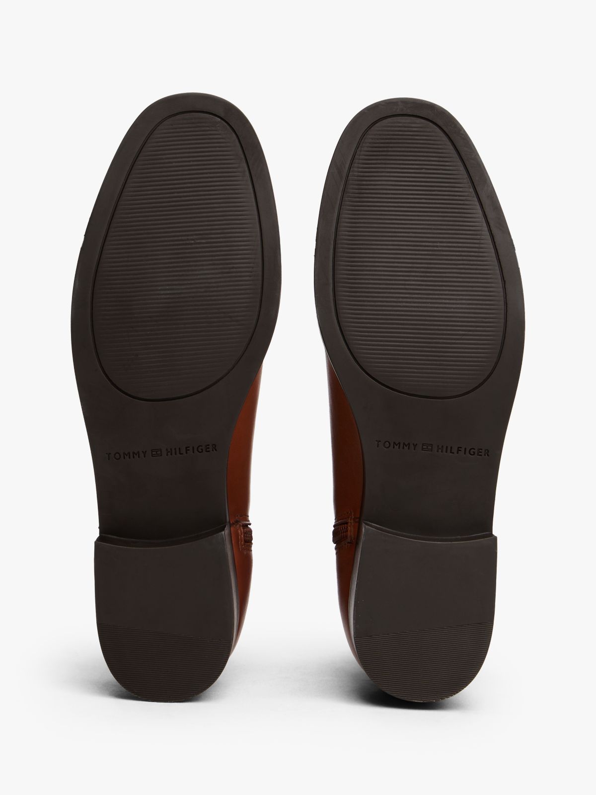 Leather Buckle Riding Boots — Brown