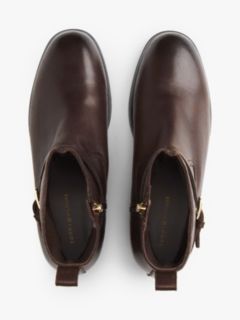 Leather Buckle Riding Boots — Brown 3