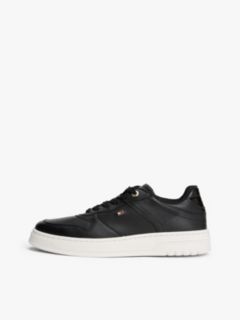 Leather Cupsole Trainers — Black 7
