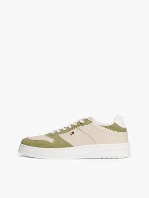 sneakers in camoscio beige da donne tommy hilfiger