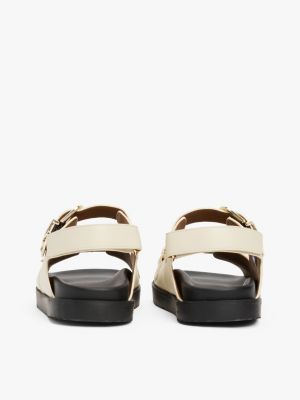 multi th monogram leather cleat sandals for women tommy hilfiger