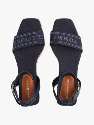 multi hilfiger monotype espadrilles mit keilabsatz für damen - tommy hilfiger