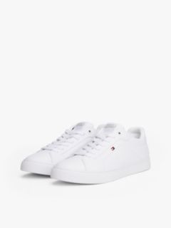 Leather Court Trainers — White 2