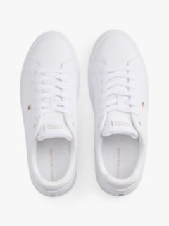 Leather Court Trainers — White 3