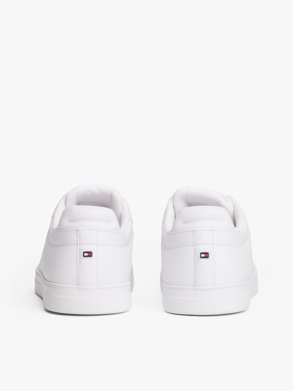 Leather Court Trainers — White