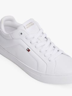 Leather Court Trainers — White 6