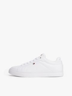 Leather Court Trainers — White 7