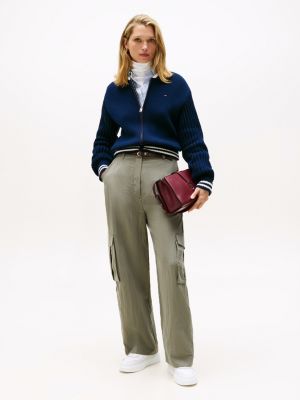 weiß platform-sneaker aus leder mit lack-absatz für damen - tommy hilfiger