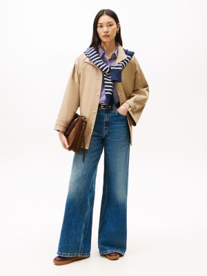 baskets en cuir brillant rétro violet pour femmes tommy hilfiger