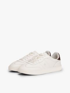 Heritage Shiny Leather Trainers — Beige 2