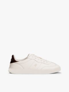 Heritage Shiny Leather Trainers — Beige 1