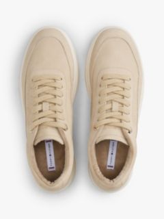 Leather Warm Lined Court Trainers — Beige 3