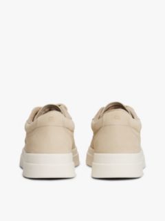 Leather Warm Lined Court Trainers — Beige 4