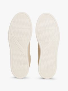 Leather Warm Lined Court Trainers — Beige 5