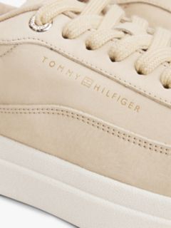 Leather Warm Lined Court Trainers — Beige 6