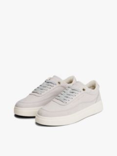 Leather Warm Lined Court Trainers — Grey 2
