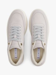 Leather Warm Lined Court Trainers — Grey 3
