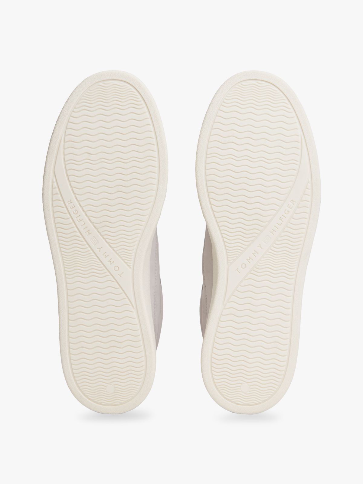 Leather Warm Lined Court Trainers — Grey