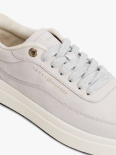 Leather Warm Lined Court Trainers — Grey 6