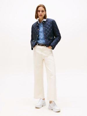 chunky sneakers in pelle e vernice bianco da donne tommy hilfiger