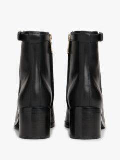 Leather TH Monogram Buckle Ankle Boots — Black 4