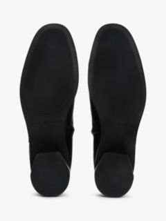 Leather TH Monogram Buckle Ankle Boots — Black 5